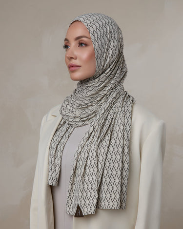 Icon Monogram Hoofddoek, Champagne