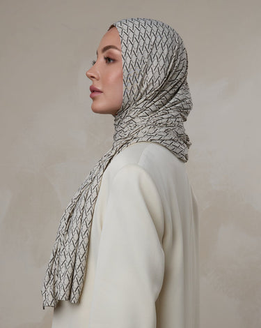 Icon Monogram Hoofddoek, Champagne