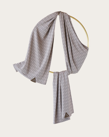 Icon Monogram Hoofddoek, Earthen Taupe