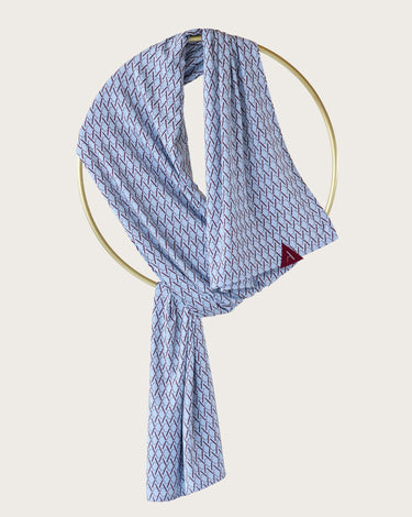 Icon Monogram Hoofddoek, Celestic Blue